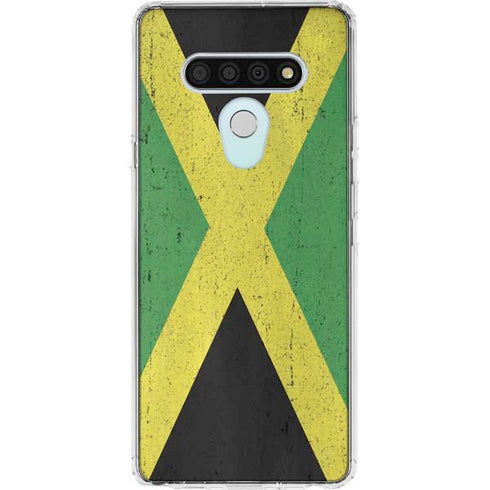 Jamaica Flag Distressed LG Stylo 6 Clear Case